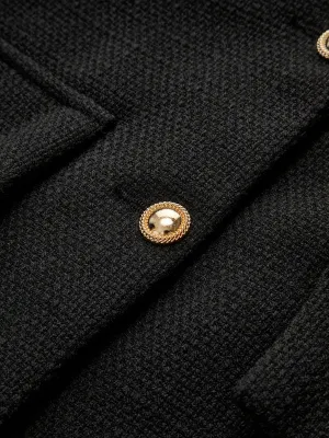 Golden Button Tweed Blazer