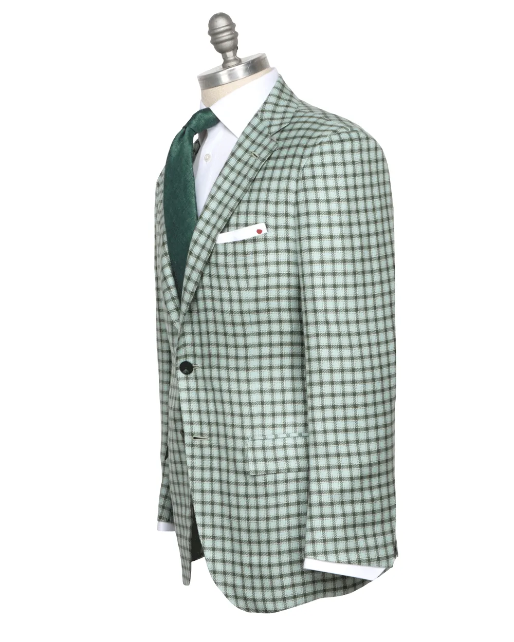 Green and Pale Blue Check Sportcoat