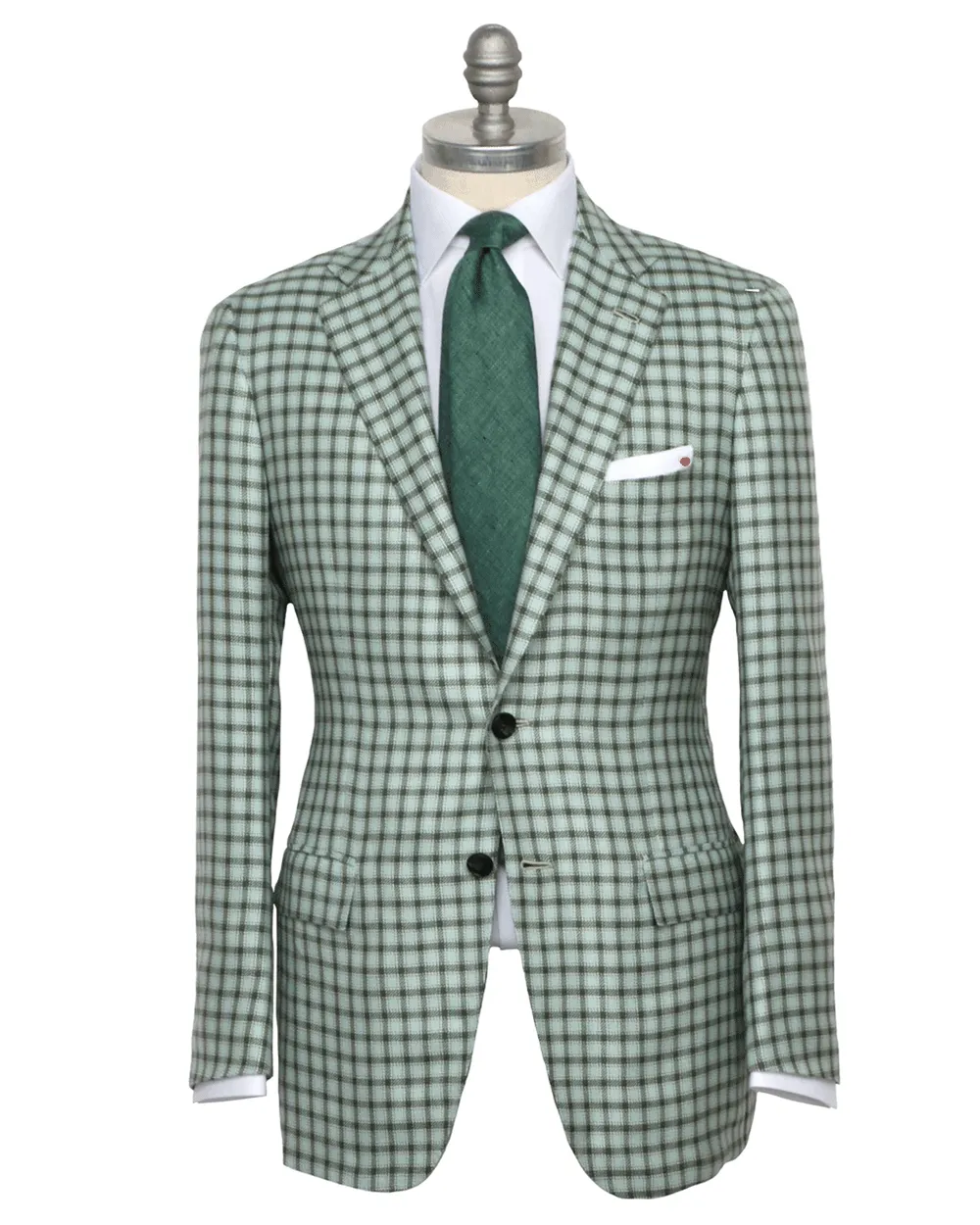 Green and Pale Blue Check Sportcoat