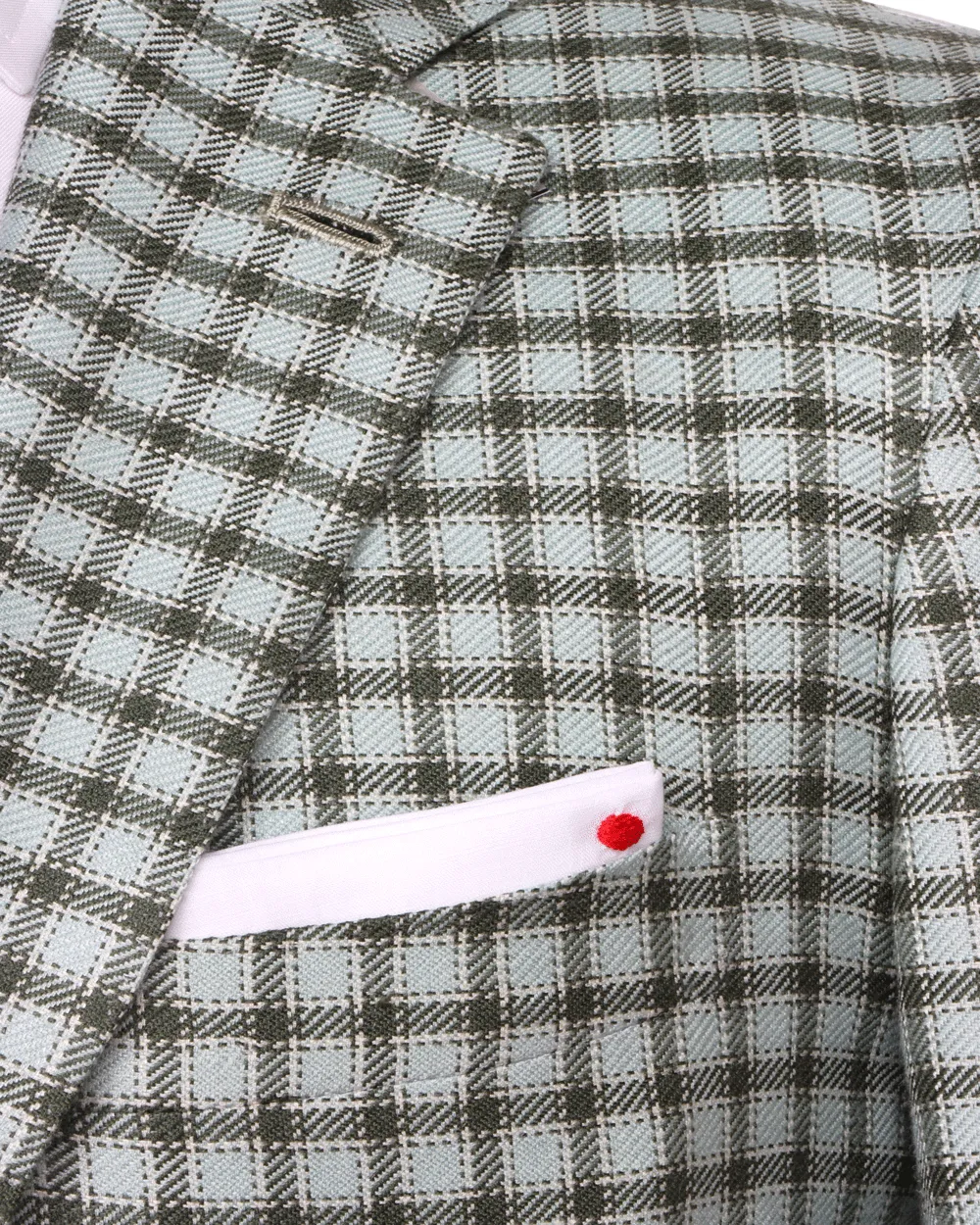 Green and Pale Blue Check Sportcoat