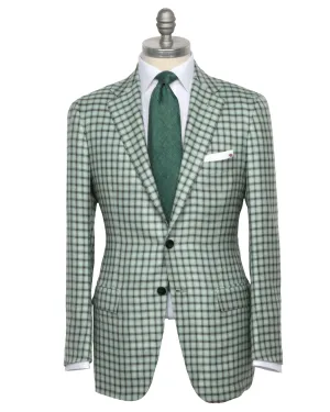 Green and Pale Blue Check Sportcoat