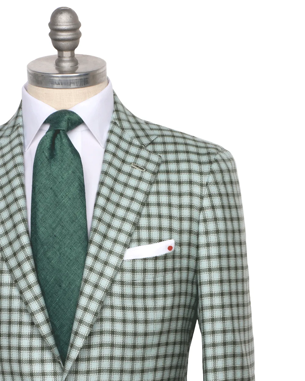 Green and Pale Blue Check Sportcoat
