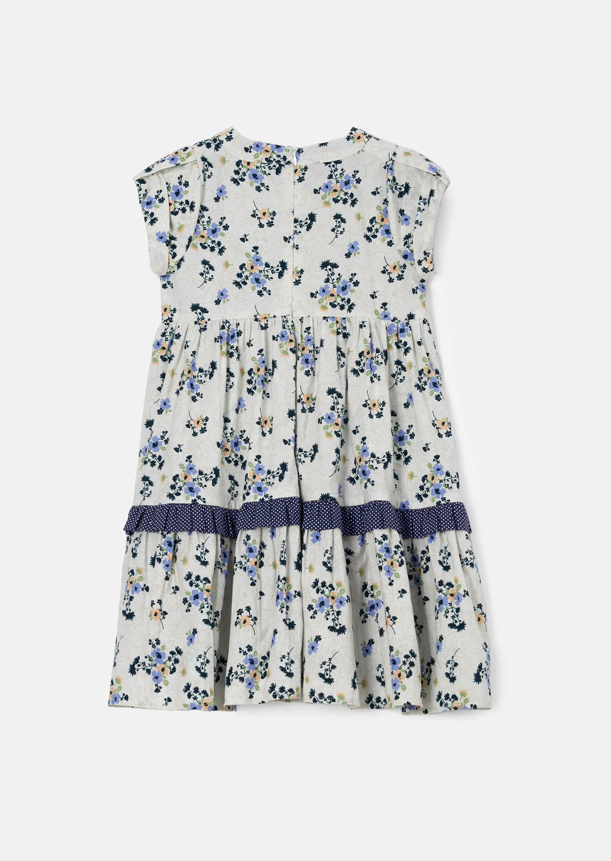 Hattie Blue Printed Bow Sleeve Dress