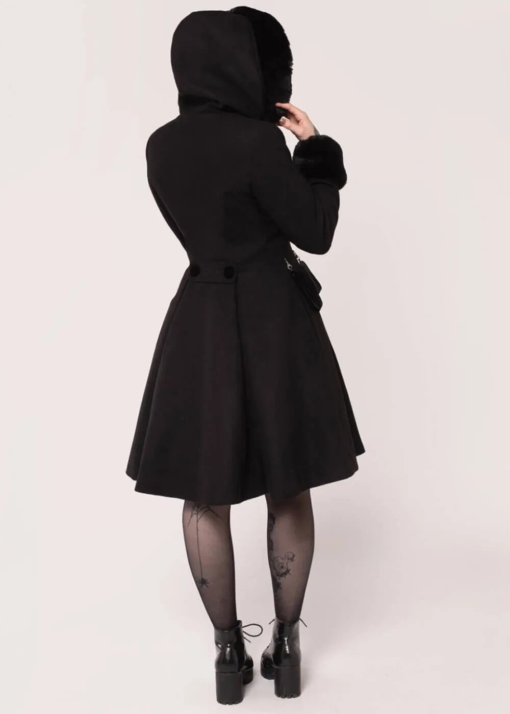 Hell Bunny Oita 40's Coat Black