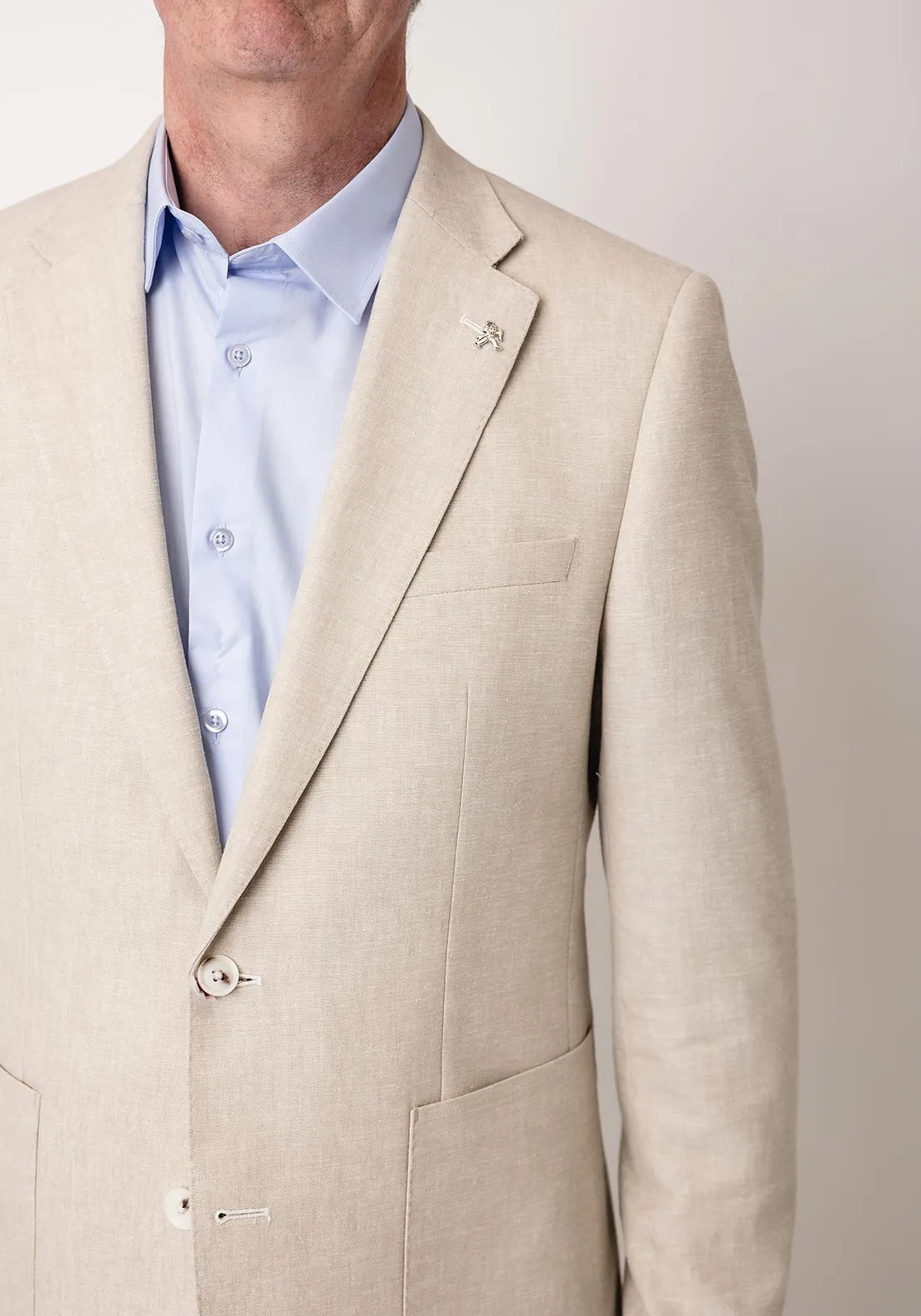 Herbie Frogg Linen Blend Blazer, Stone