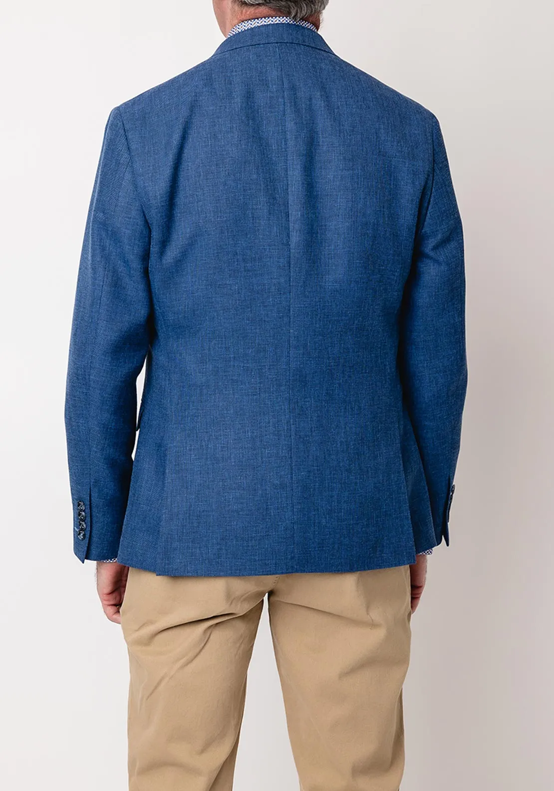 Herbie Frogg Mayfair Linen Blend Blazer, Dark Blue Melange