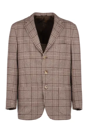 Houndstooth pattern blazer