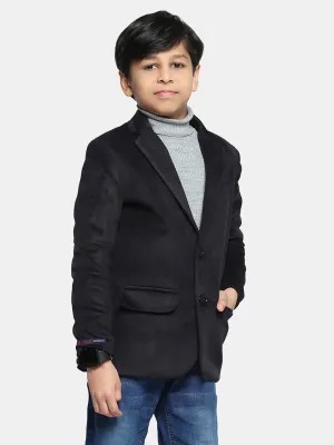 Kids Black Velvet Blazer