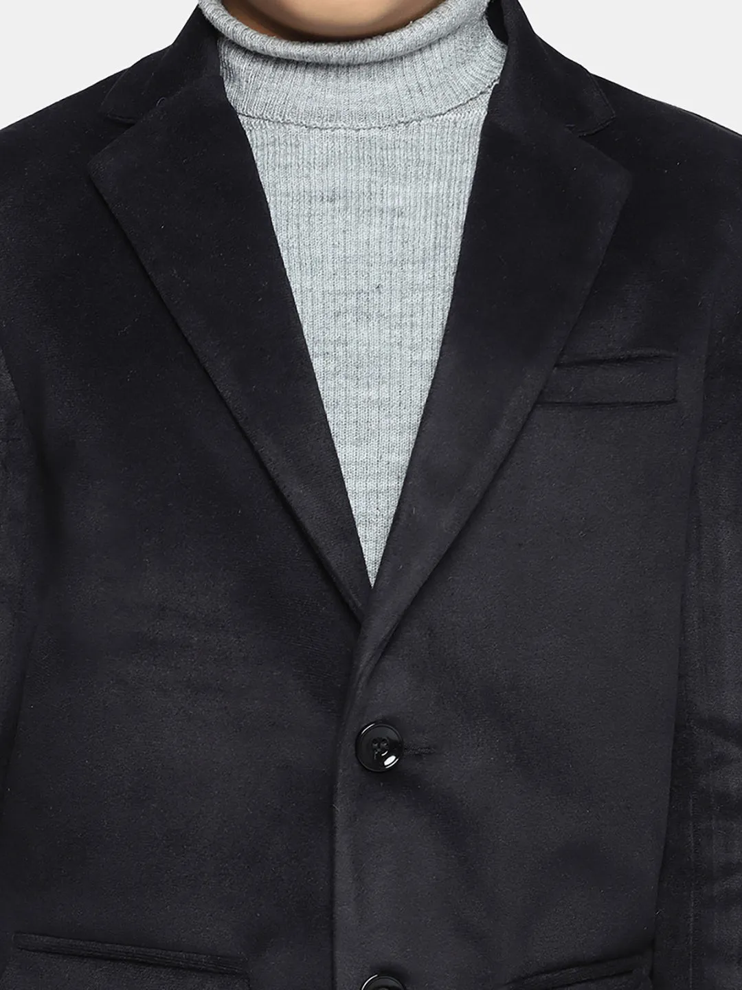 Kids Black Velvet Blazer