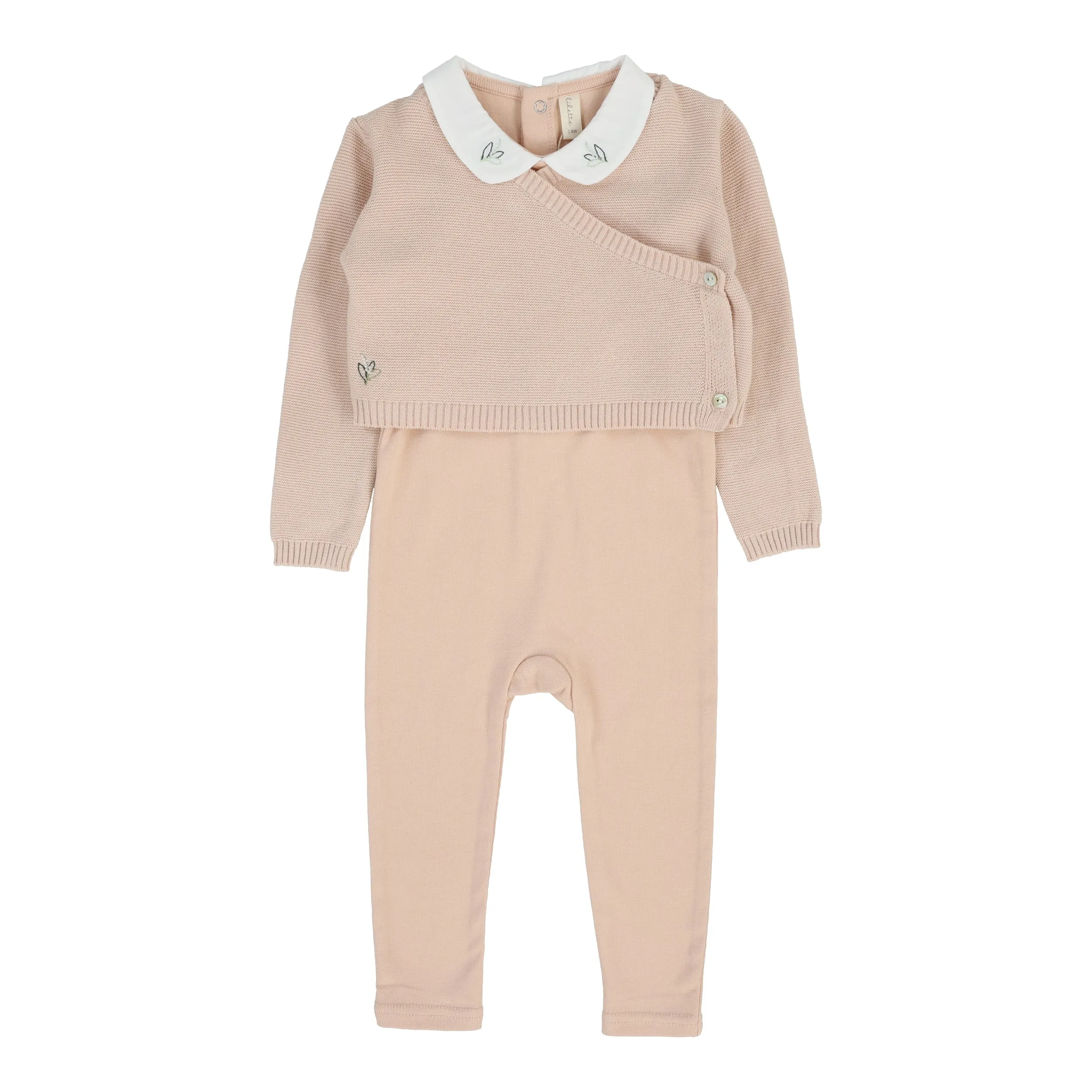Knit Wrap Sleeveless Footie Set