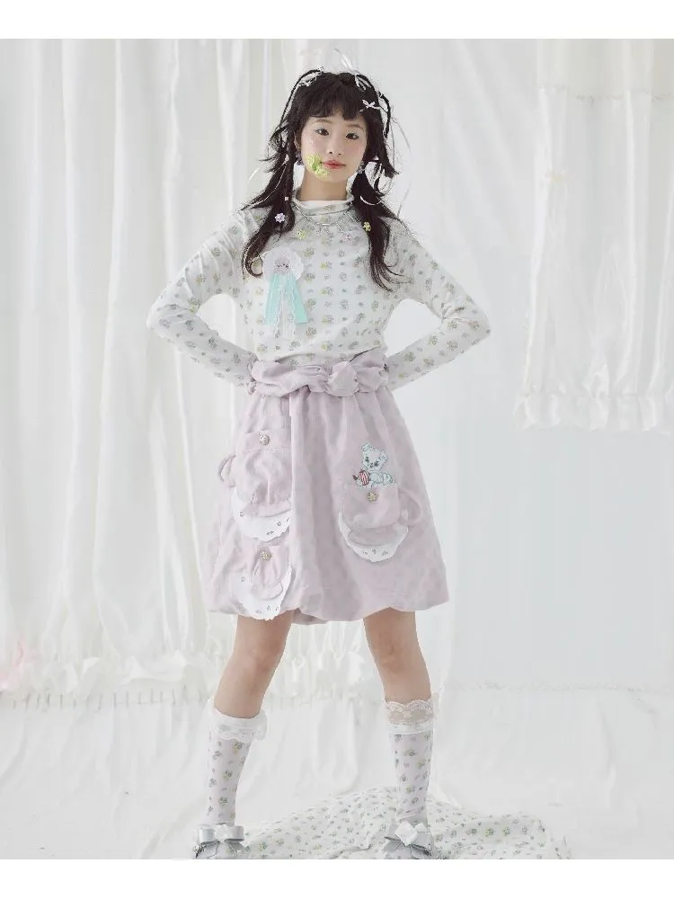 Lace Half Turtleneck Cute Bottom Shirt【s0000004645】