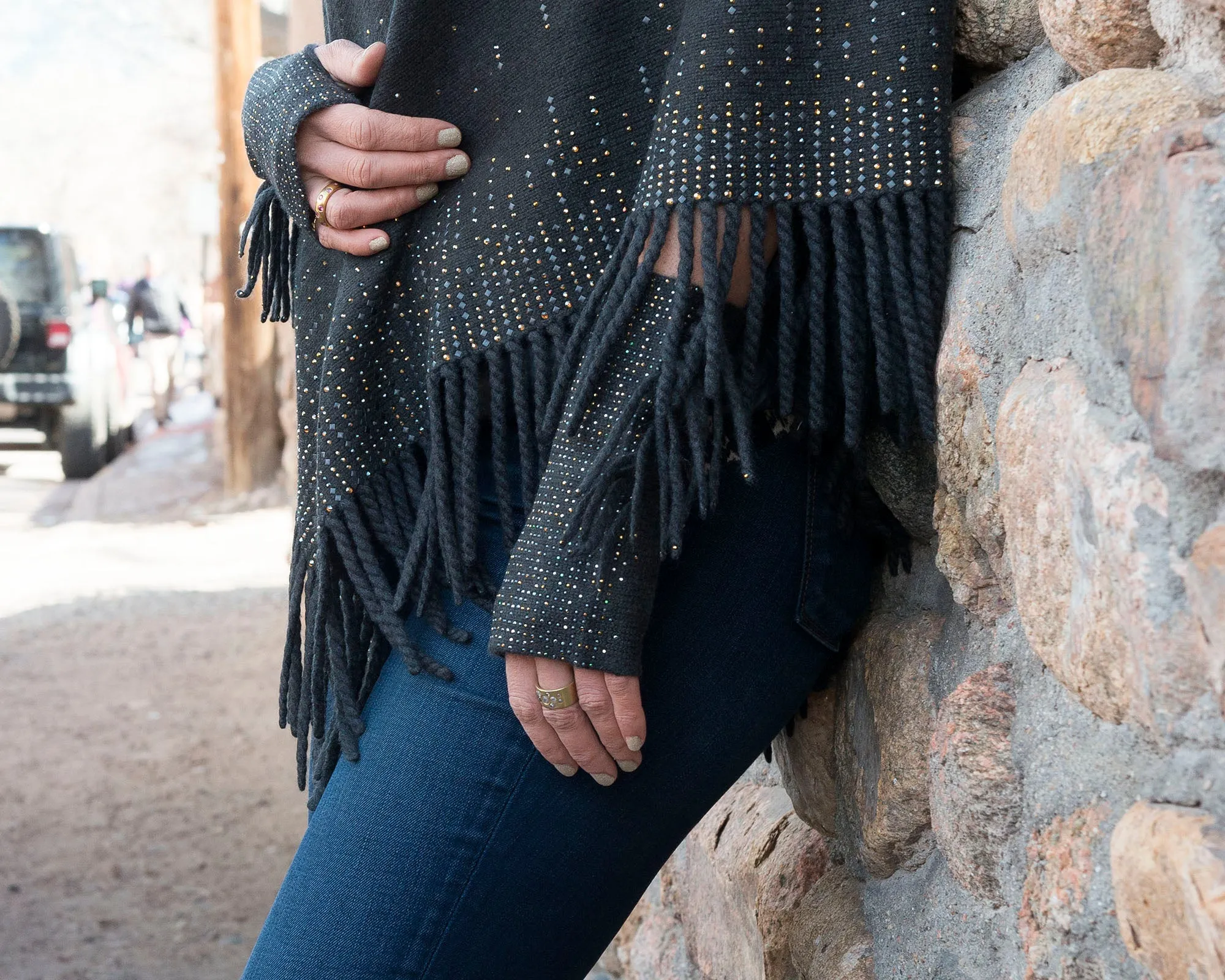 Lattice Fringe Poncho