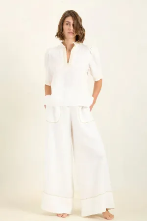 Linear Palazzo Pant - Ivory