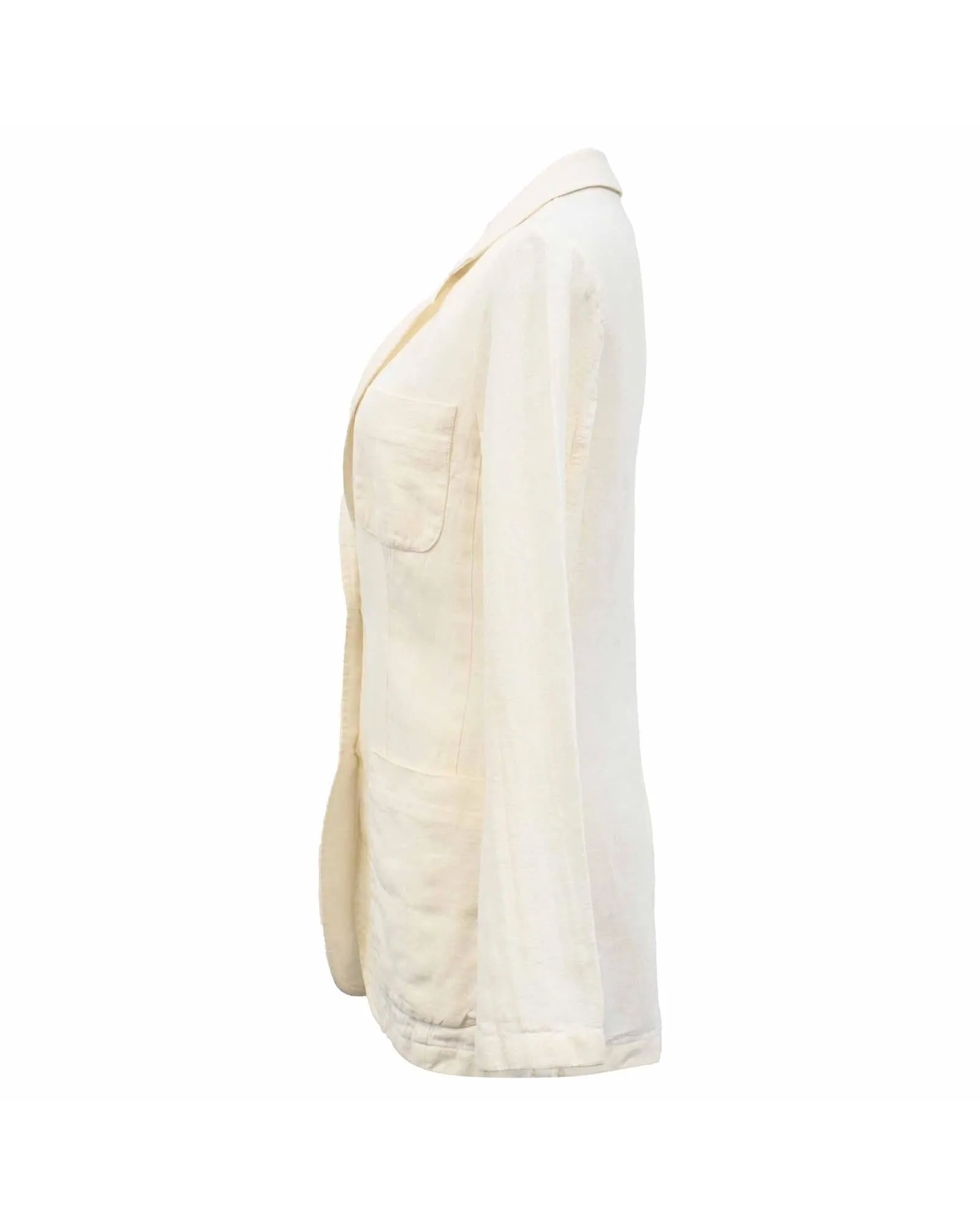 Linen Blazer Patch Pockets
