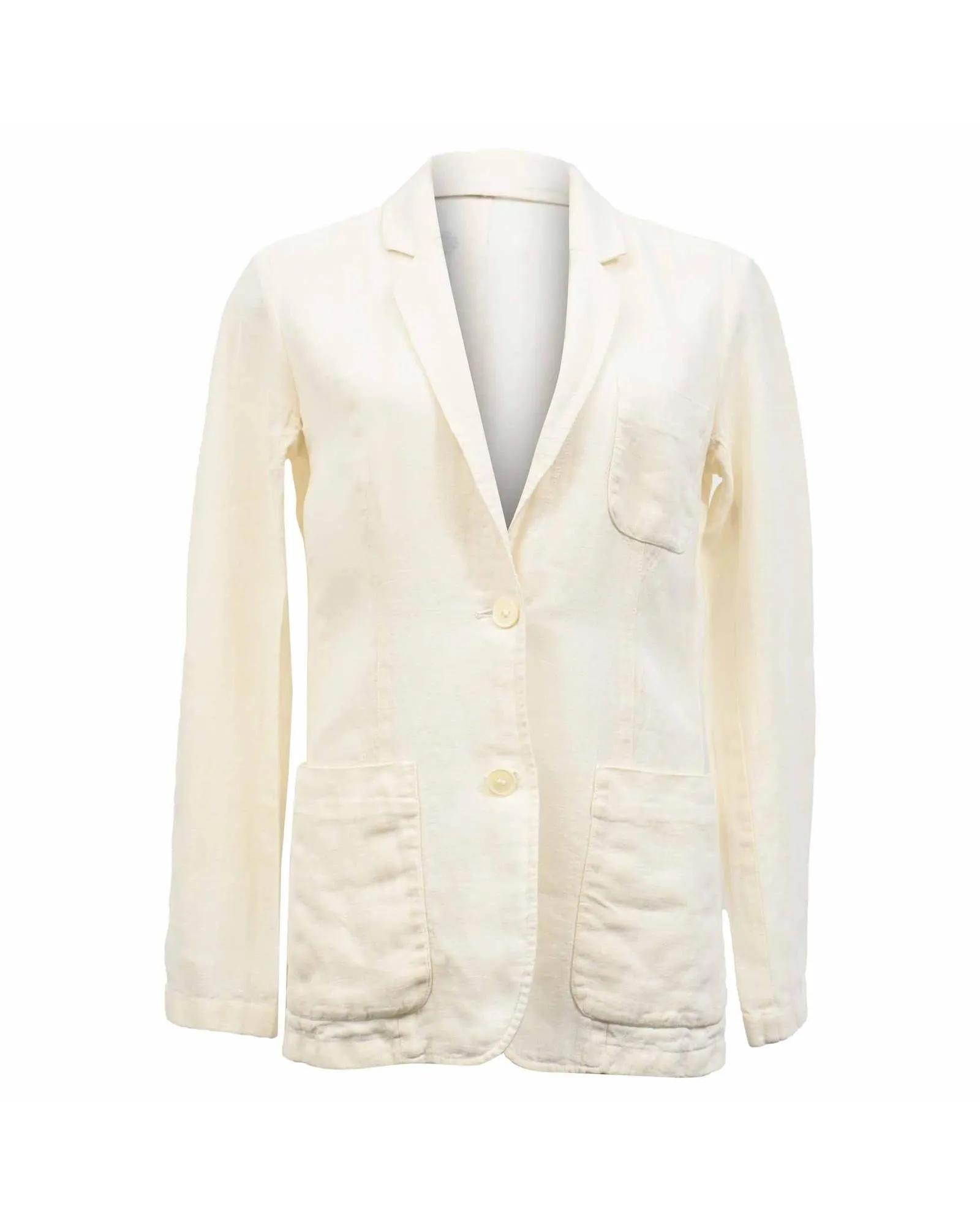 Linen Blazer Patch Pockets
