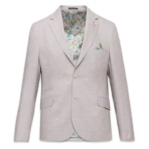 Linen Suit Jacket - Pearl Grey