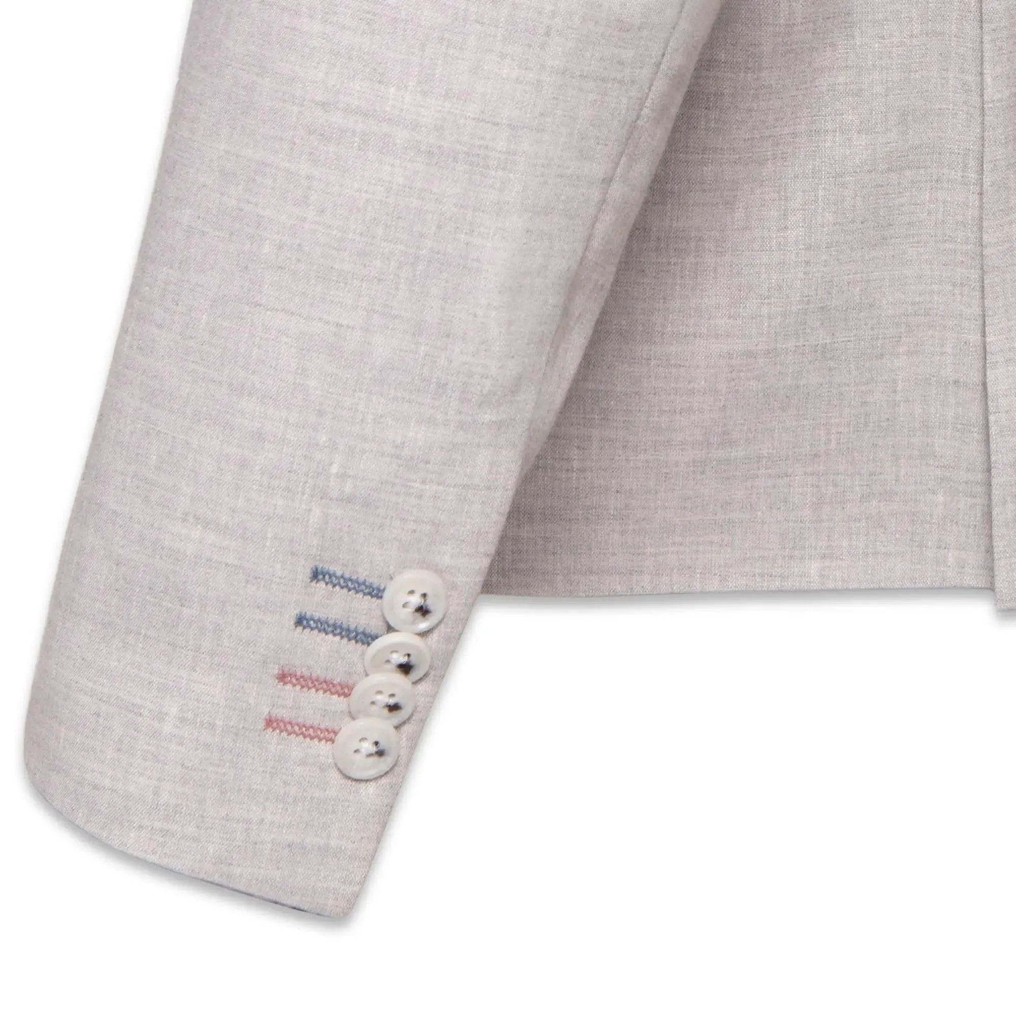 Linen Suit Jacket - Pearl Grey