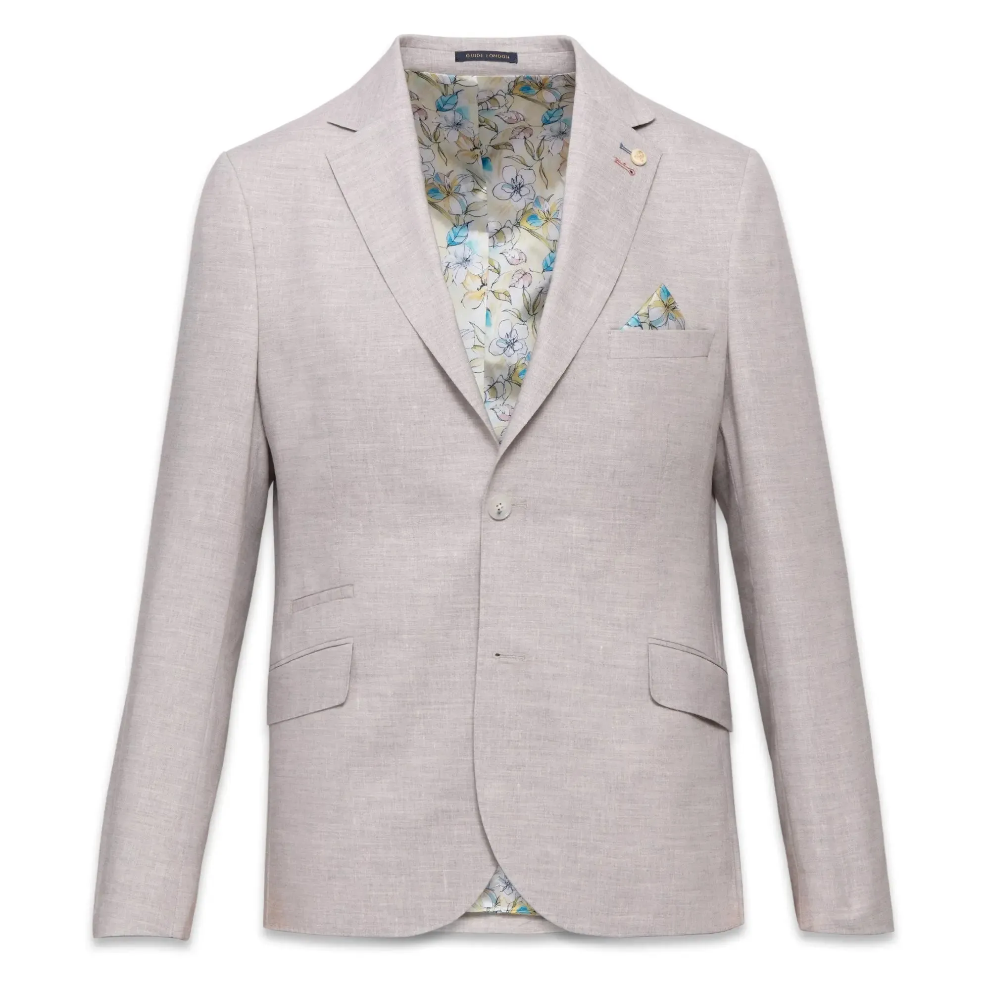 Linen Suit Jacket - Pearl Grey