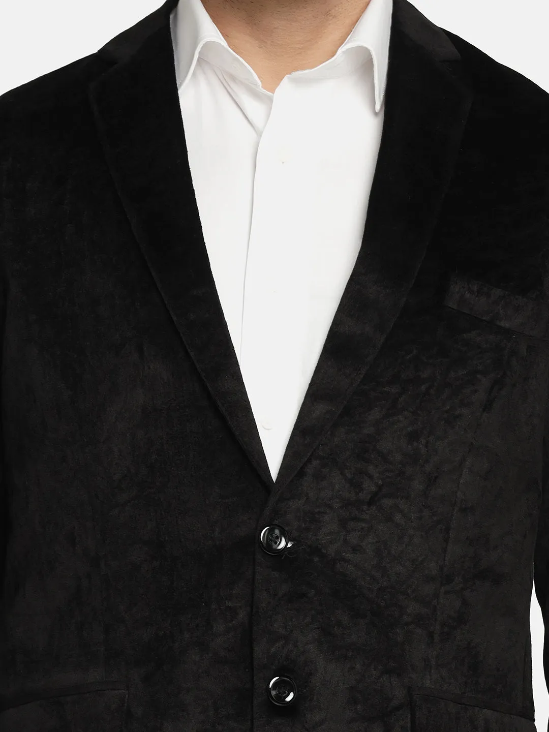 Men Black Velvet Blazer