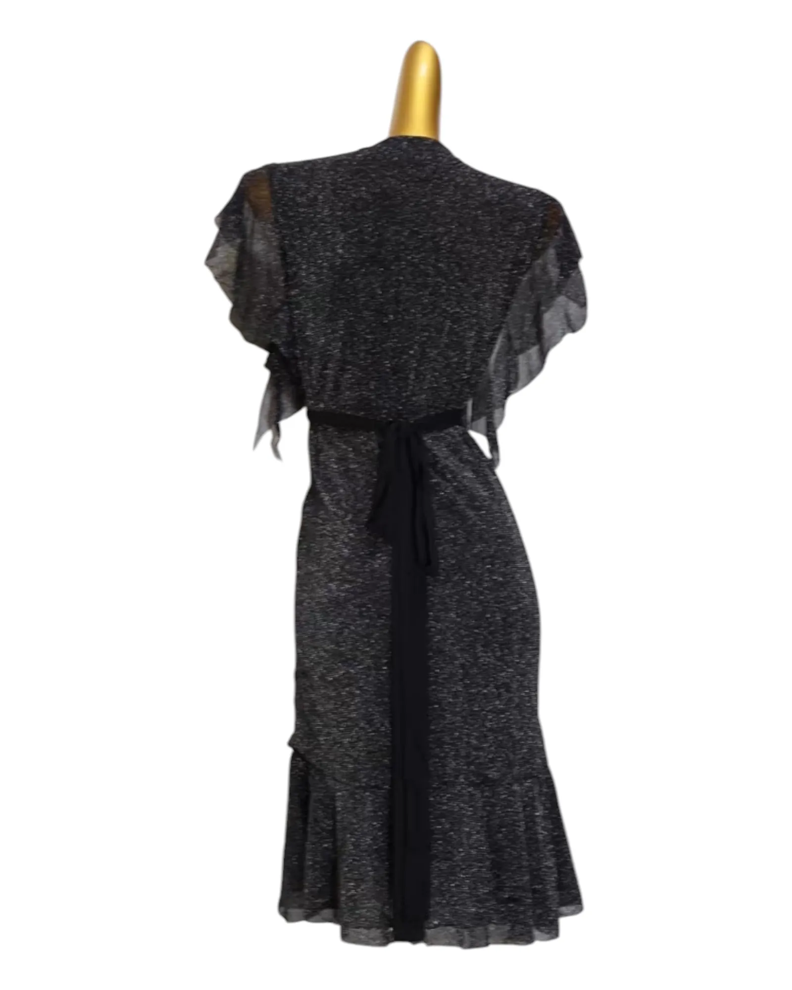 Midnight Elegance Wrap Dress