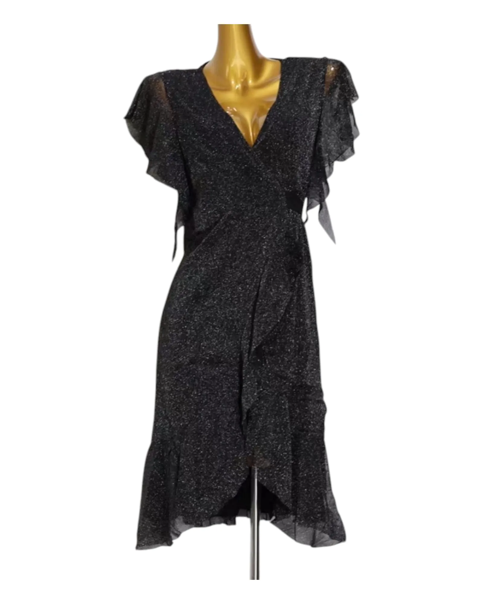 Midnight Elegance Wrap Dress