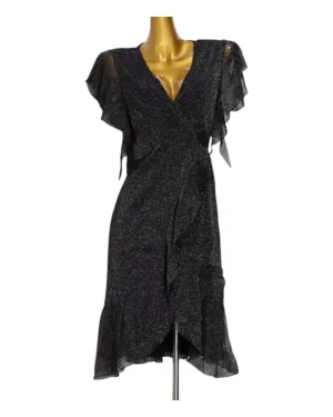 Midnight Elegance Wrap Dress