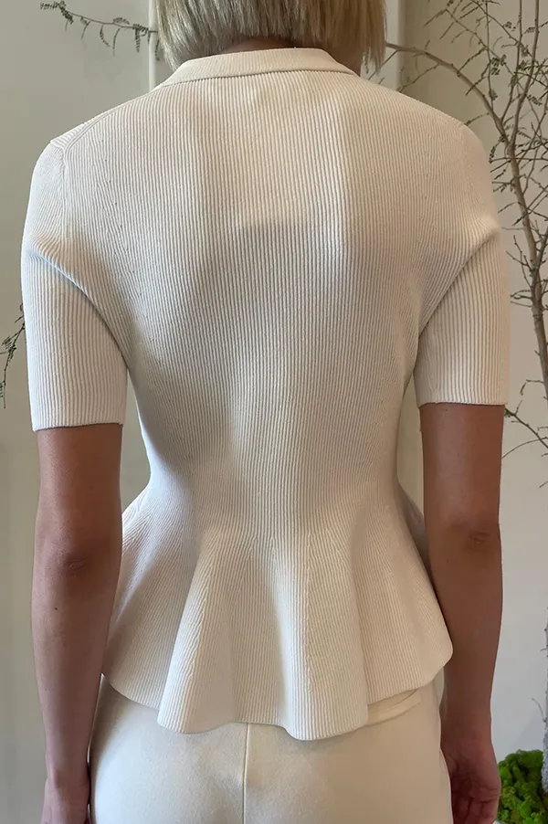 Milo Half Sleeve Top in Ecru