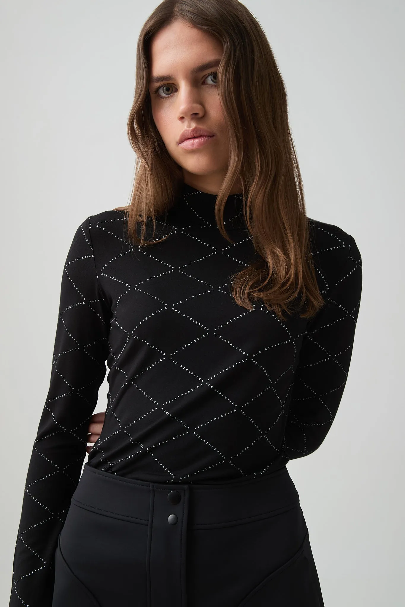 Mock Neck Long Sleeve Top 434