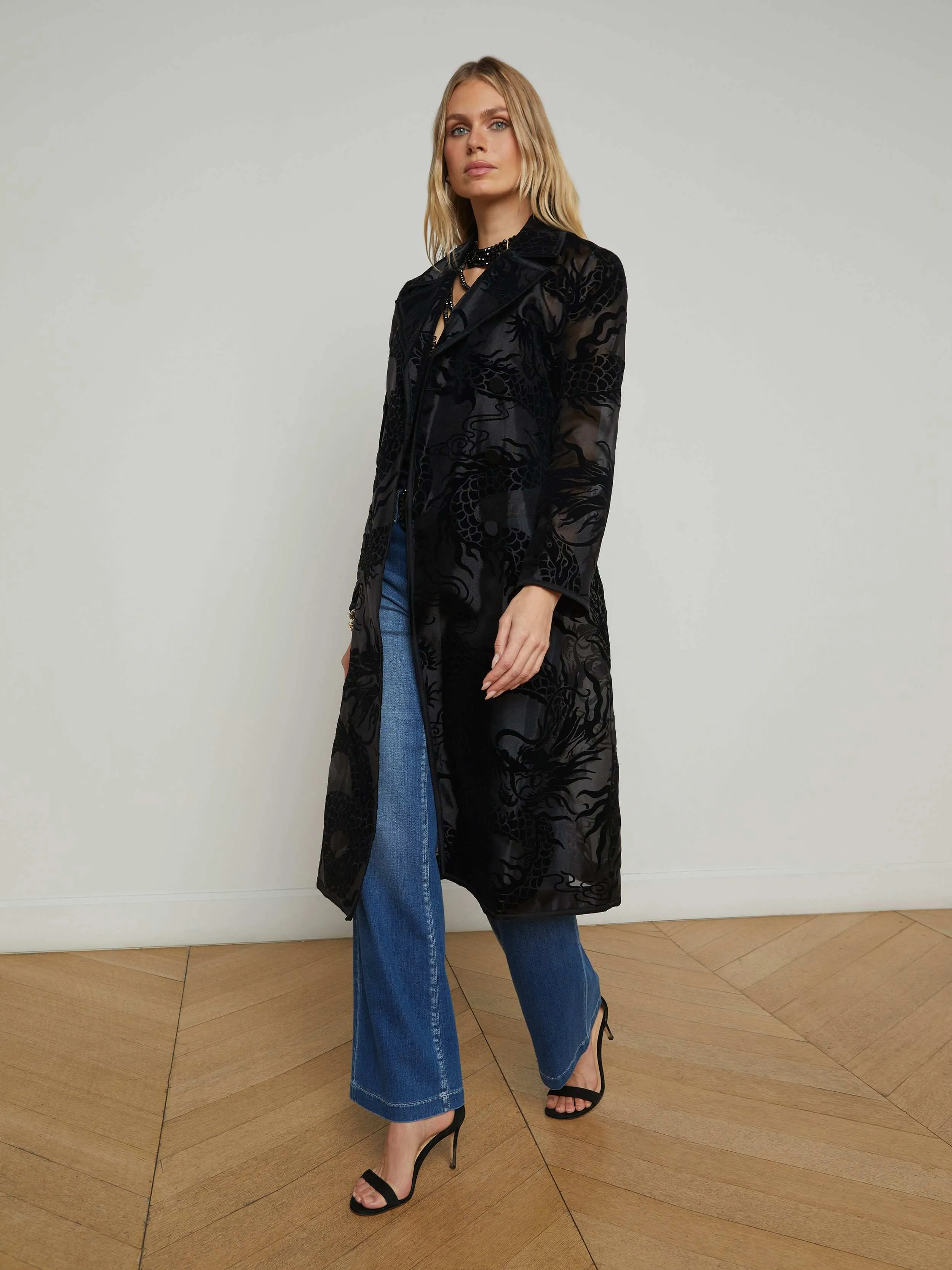Moda Organza Trench Coat