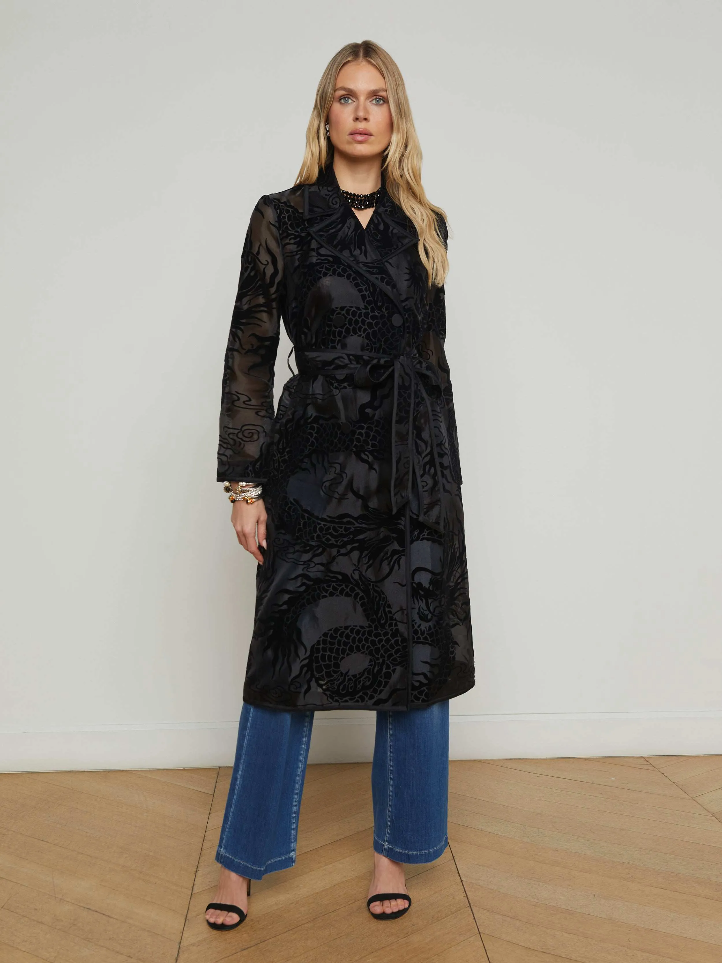 Moda Organza Trench Coat