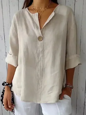 Naomi – Chic V-Neck Blouse