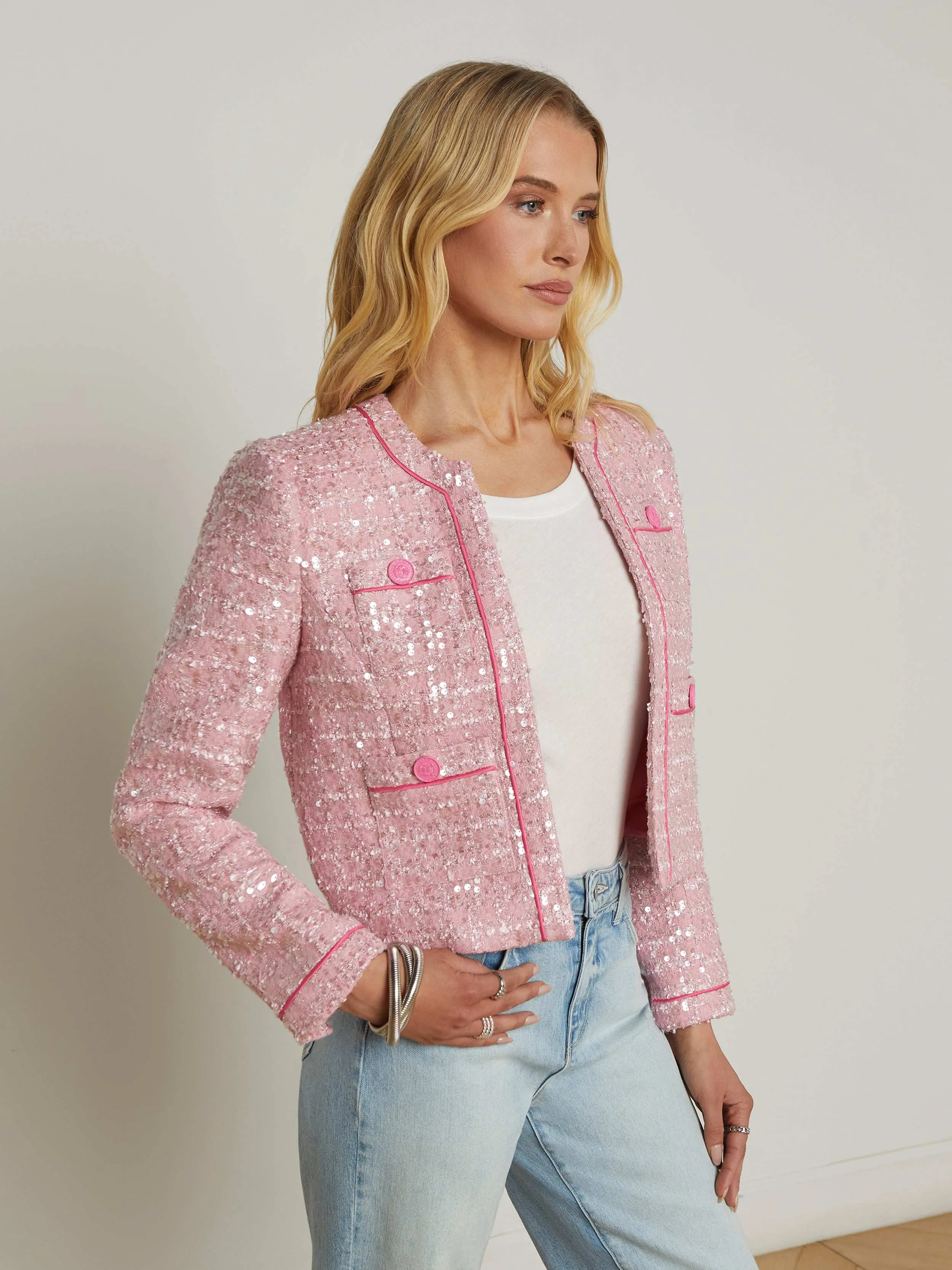 Niko Sequin Tweed Jacket