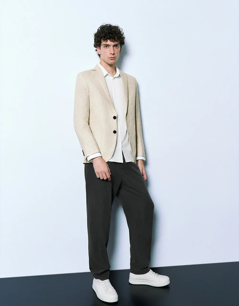 Notch Lapel Straight Blazer
