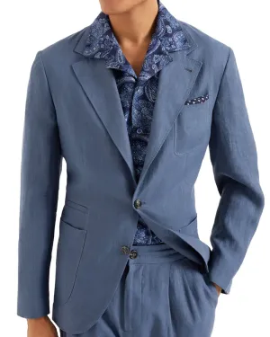 Ocean Blue Linen Sportcoat