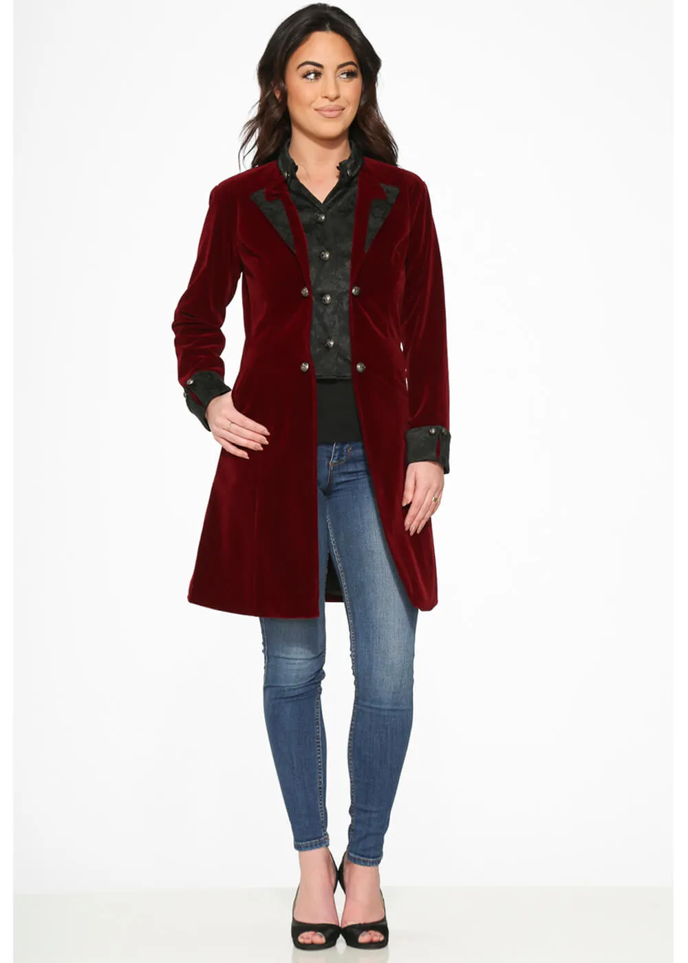 Orchid Bloom Regent Velvet Jas Burgundy