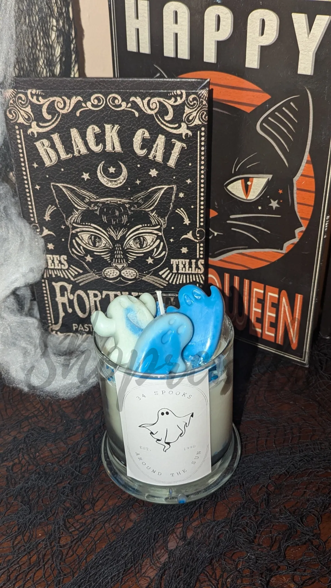 Personalized Spooks Around the Sun Candle
