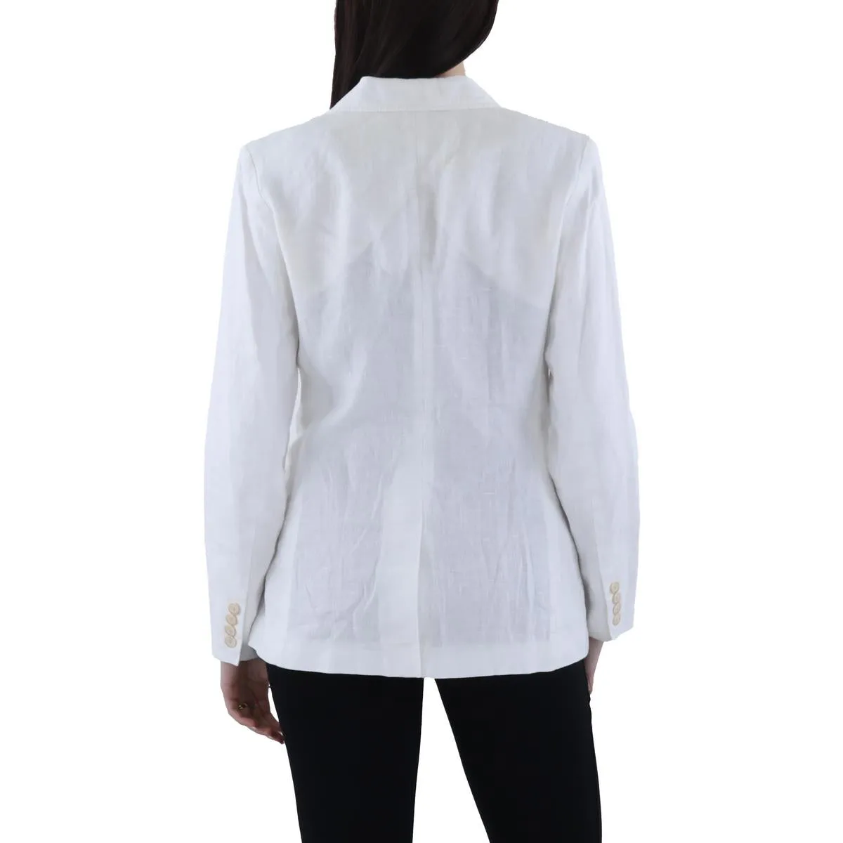Polo Ralph Lauren Womens Shoulder Pads Long Sleeve Two-Button Blazer