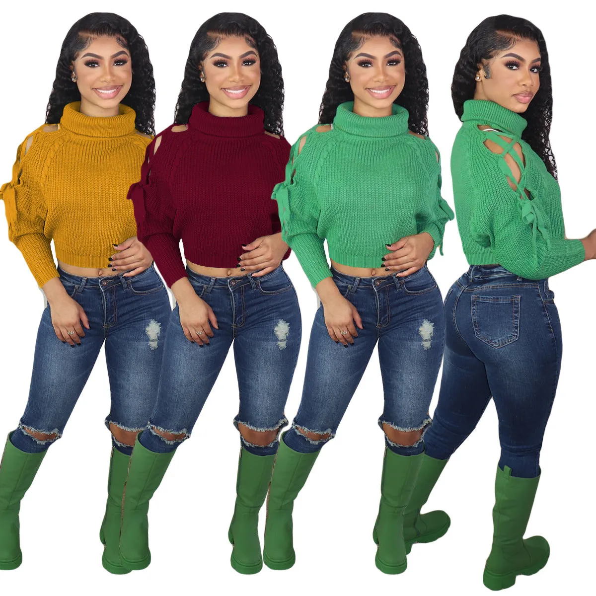 Pullover turtleneck sweater(AY2555)