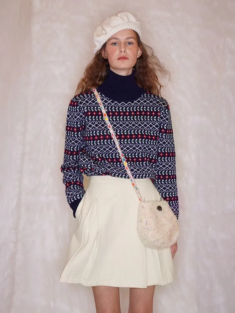 Retro Turtleneck Wool Sweater
