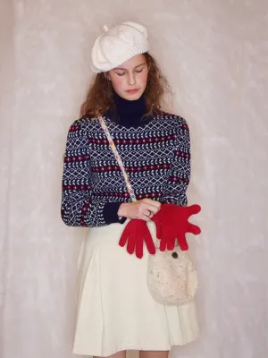 Retro Turtleneck Wool Sweater