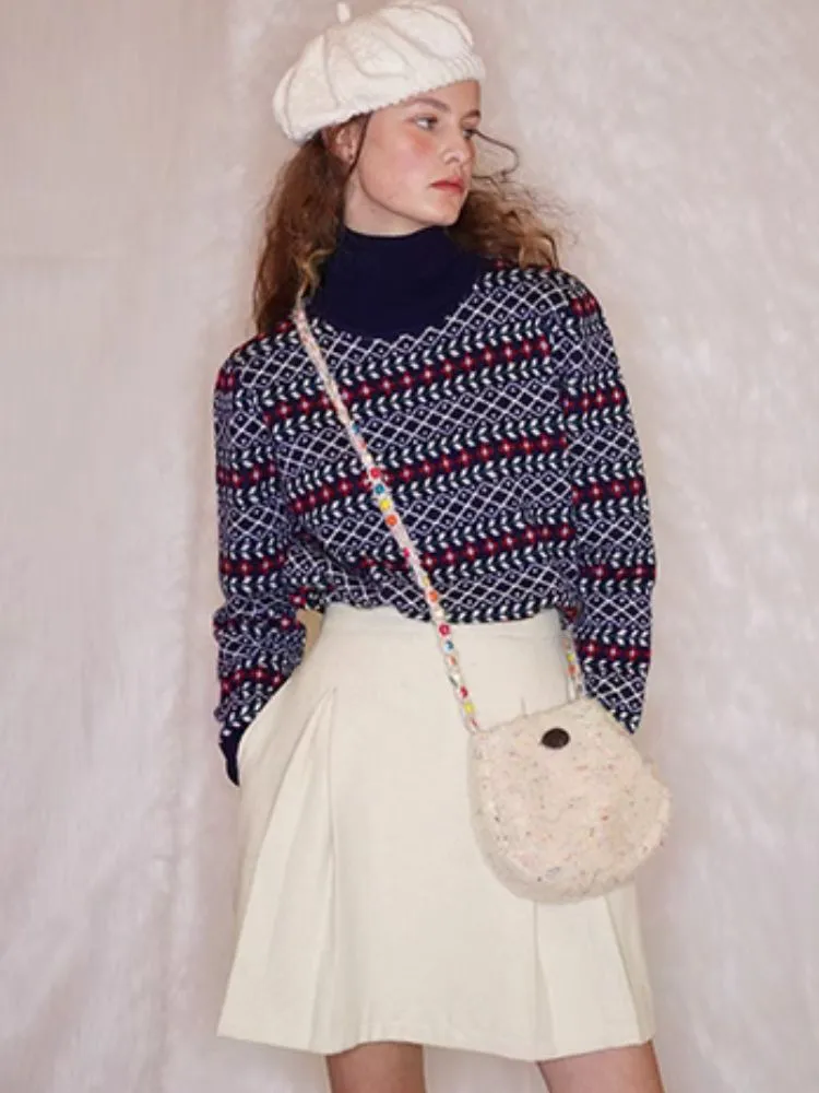 Retro Turtleneck Wool Sweater
