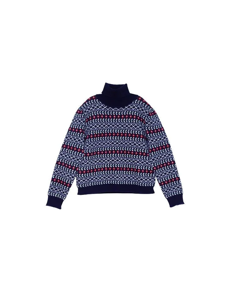 Retro Turtleneck Wool Sweater