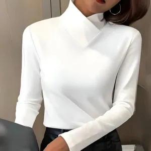 Rowy™ | Asymmetric chic turtleneck sweater