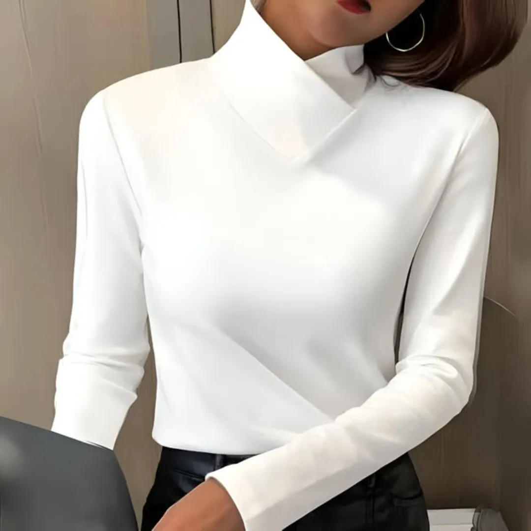 Rowy™ | Asymmetric chic turtleneck sweater