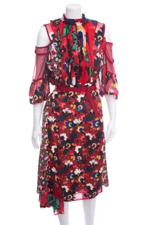 Sacai Red & Multi Dress SZ 3