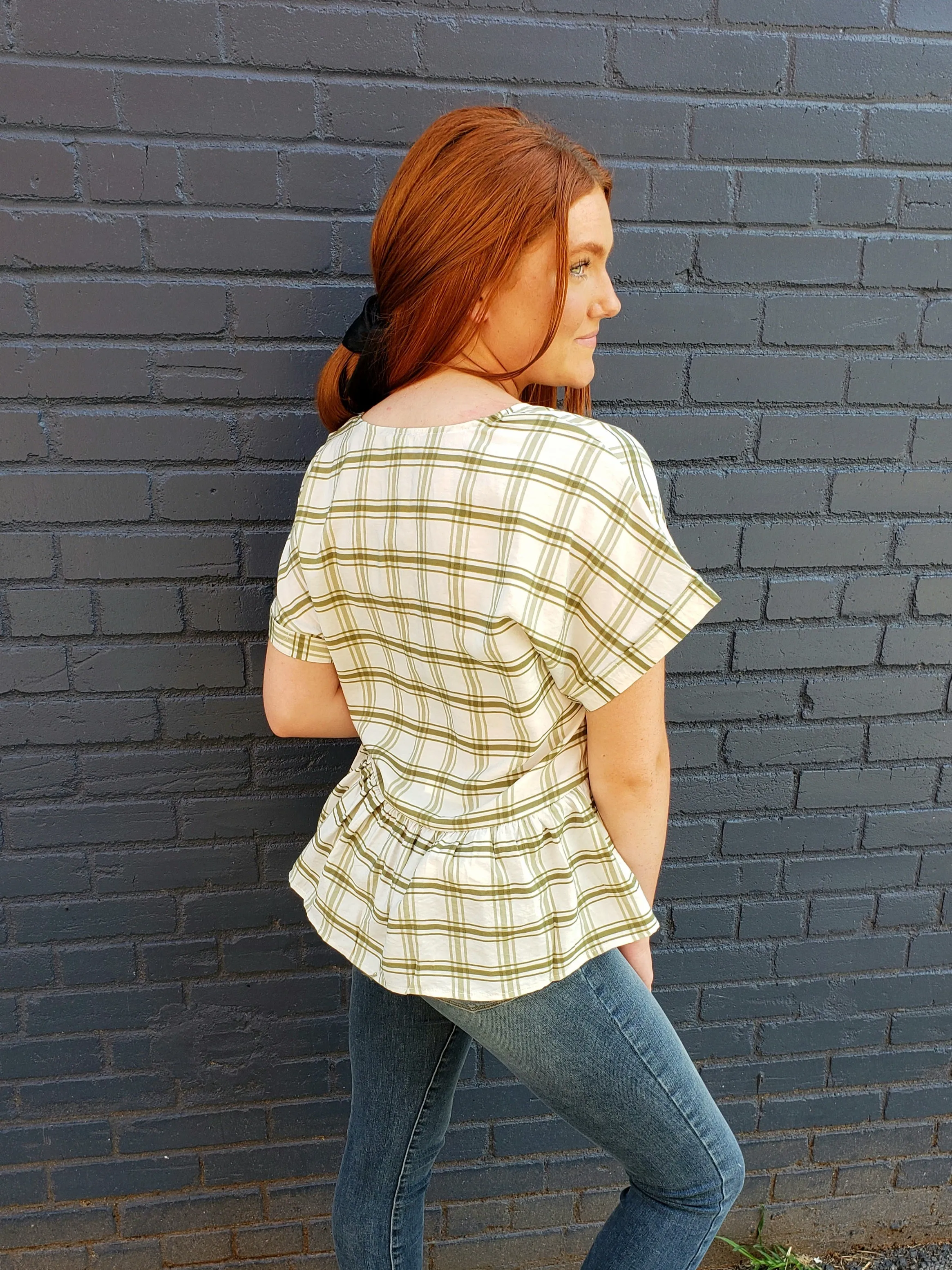 Sadie Top: Olive Mix