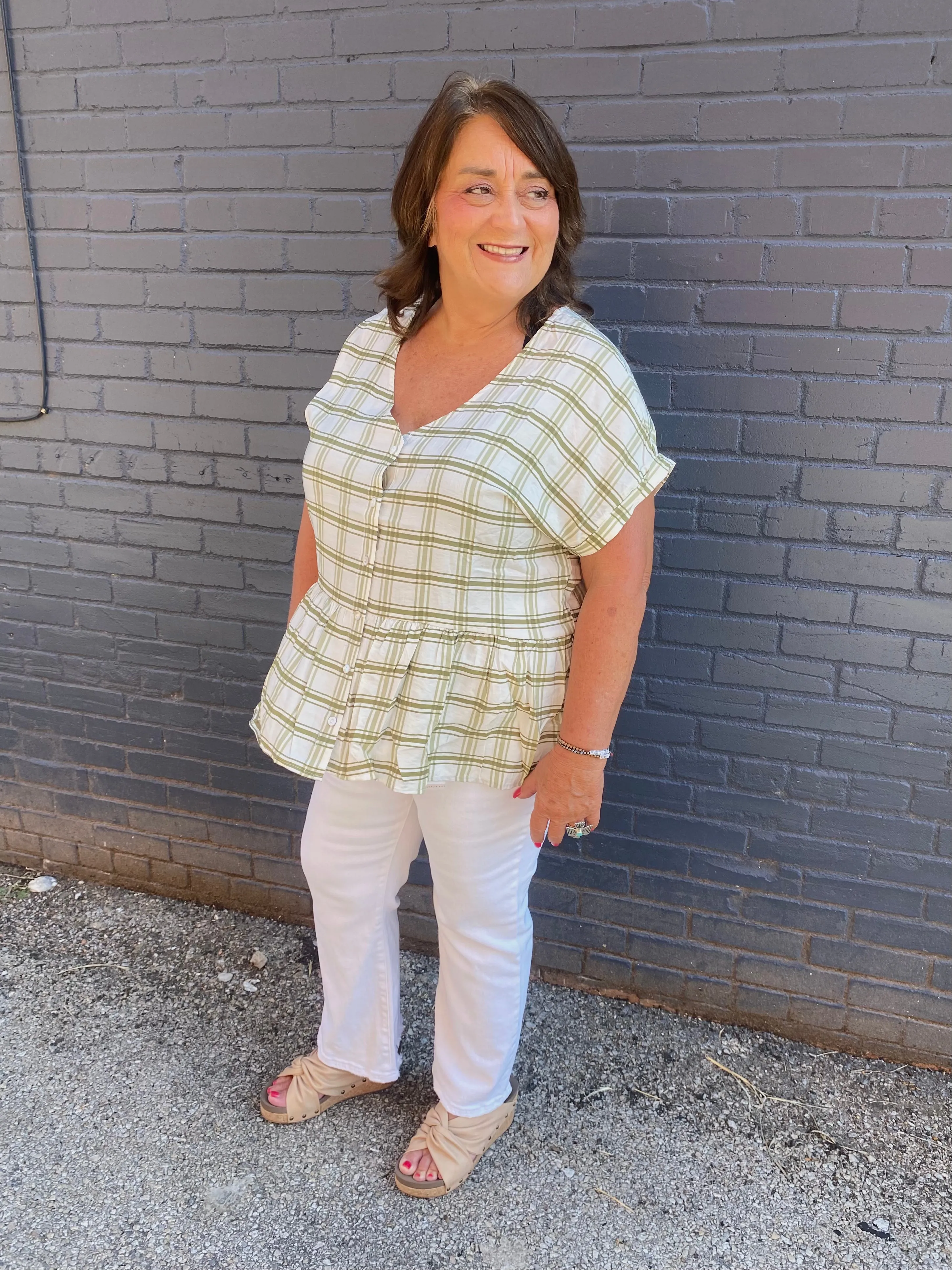 Sadie Top: Olive Mix