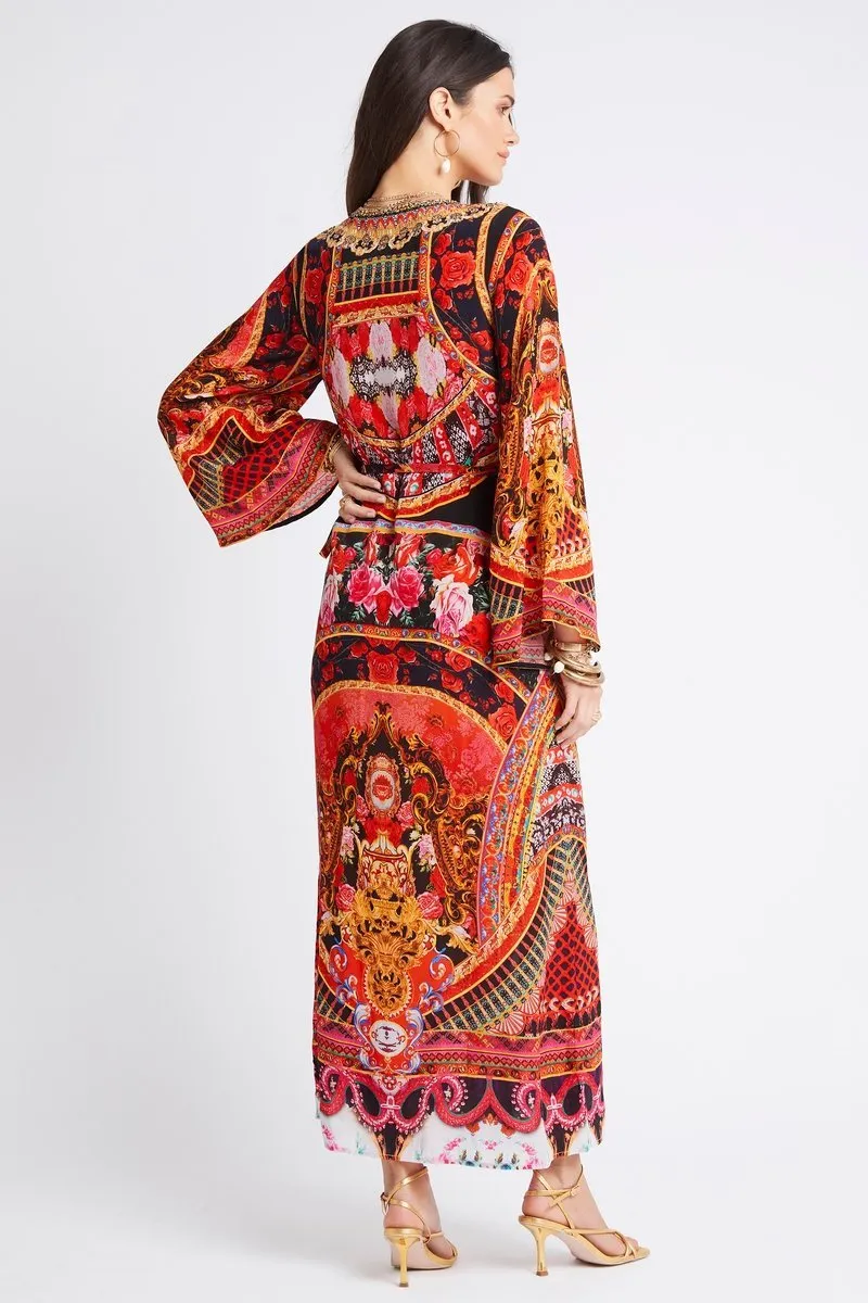 SHE WAS POWERFUL WRAP DRESS
