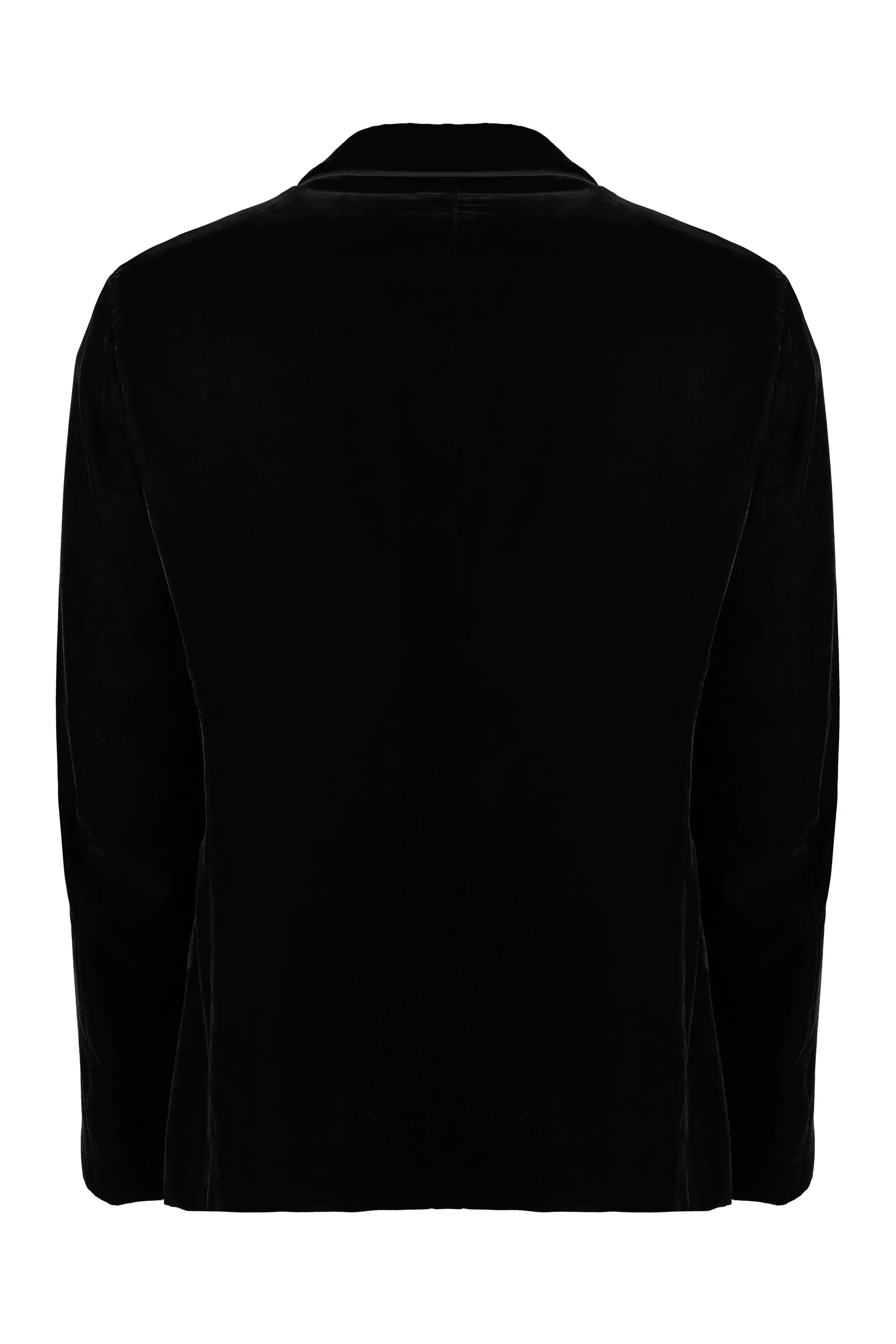Single-breasted velvet jacket