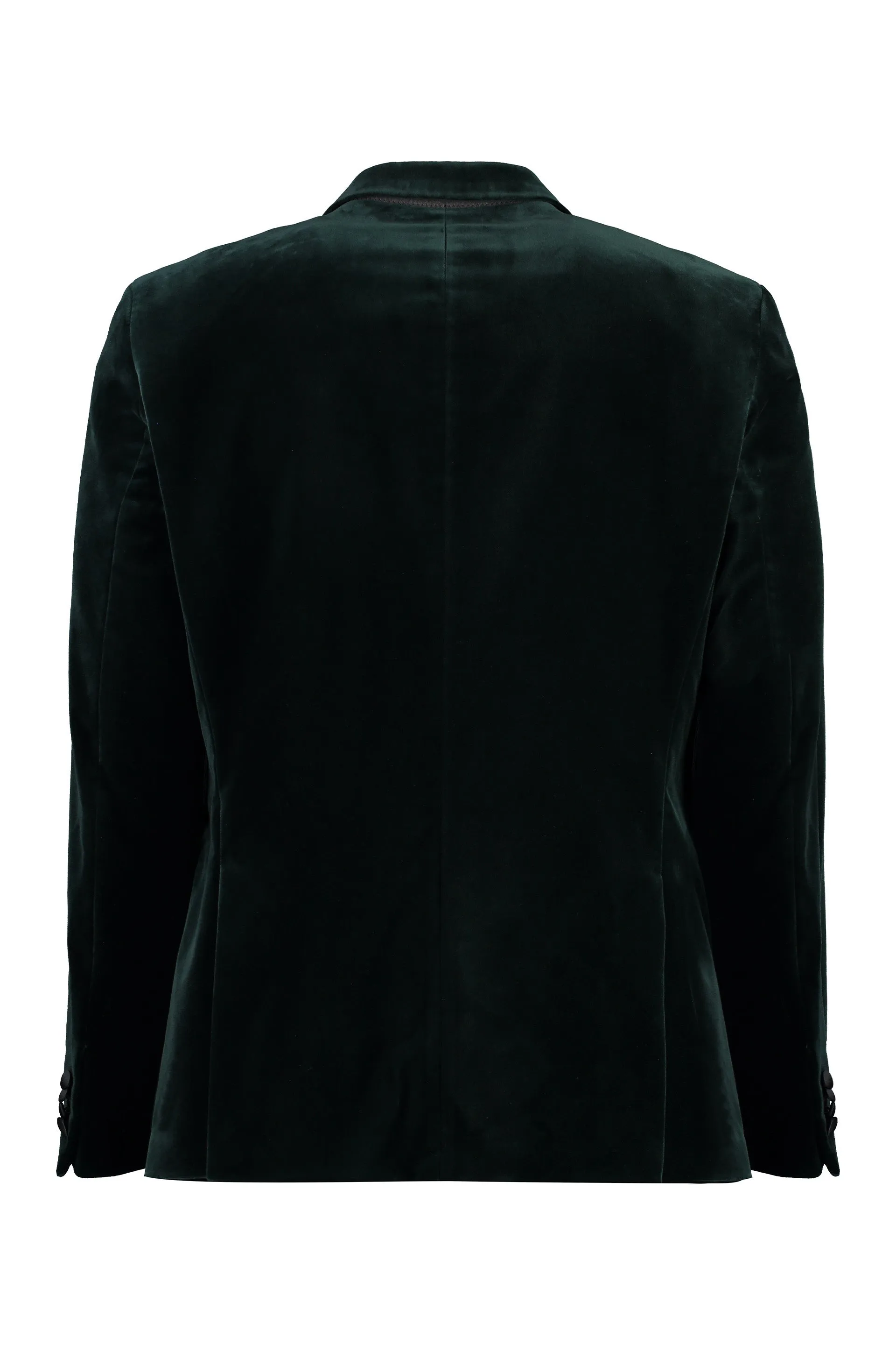 Single-breasted velvet jacket